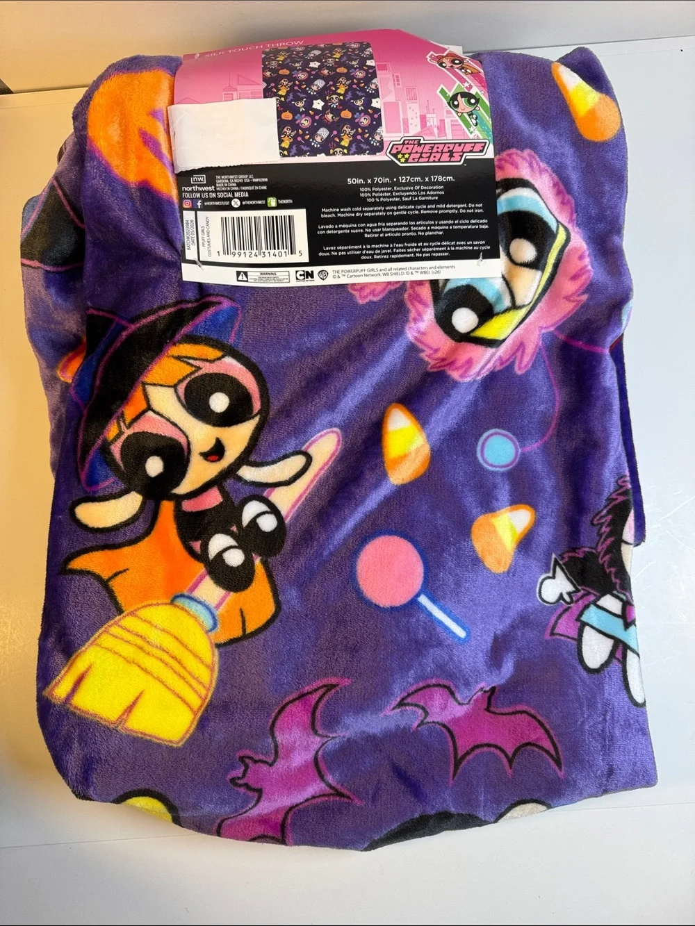 The Powerpuff Girls Halloween Throw Blanket
